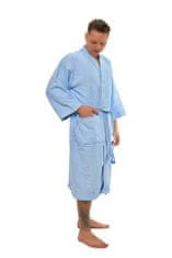 Interkontakt Moški bombažni kopalni plašč model KIMONO 06 Light Blue