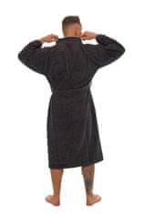 Interkontakt Moški bombažni kopalni plašč model KIMONO 05 Black Chocolate