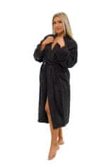 Interkontakt Ženski bombažni kopalni plašč model KIMONO 05 Black Chocolate