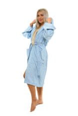 Interkontakt Ženski bombažni kopalni plašč s kapuco 06 Light Blue