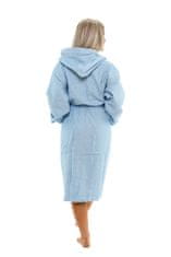 Interkontakt Ženski bombažni kopalni plašč s kapuco 06 Light Blue