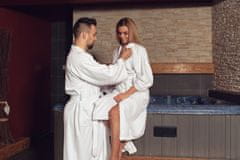 Interkontakt Moški bombažni kopalni plašč model KIMONO 01 Bela