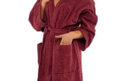 Interkontakt Ženski bombažni kopalni plašč model KIMONO 04 Bordeaux
