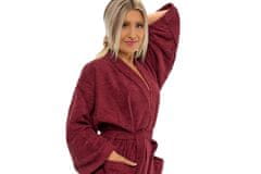 Interkontakt Ženski bombažni kopalni plašč model KIMONO 04 Bordeaux