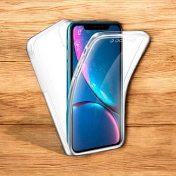 Infostyle Komplet silikonski ovitek "Bumper 360" + zaščitno steklo za iPhone 13/14 Prozorna / TPU silikon