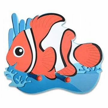 Ljubki dom Pena stenski obešalnik z 2 kavlji NEMO