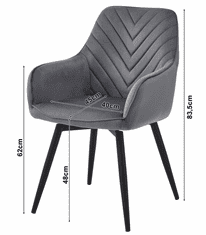 Ljubki dom Vrtljivi jedilni stol NANA360 VELVET, bež