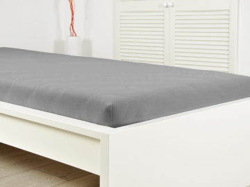 Ljubki dom Jersey rjuha za otroško posteljico EXCLUSIVE 70x140 cm siva