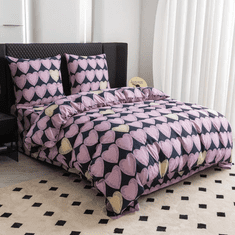 Ljubki dom Posteljnina iz mikrovlaken VIOLET HEARTS svetlo vijolična Dimenzije posteljnine: 2 kom 70 x 80 cm | 160 x 200 cm