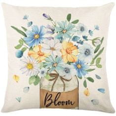 Ljubki dom Laneno prevleko za vzglavnik BLOOM 45x45 cm, krem barva