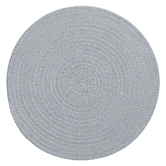 Ljubki dom Okrogla namizna podloga COTTON SPIRAL Ø 38 cm siva