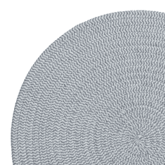 Ljubki dom Okrogla namizna podloga COTTON SPIRAL Ø 38 cm siva