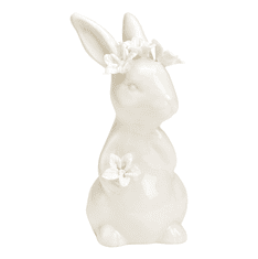 Ljubki dom Porcelanasti zajček LILY BUNNY 12 cm bel