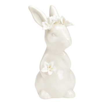 Ljubki dom Porcelanasti zajček LILY BUNNY 12 cm bel