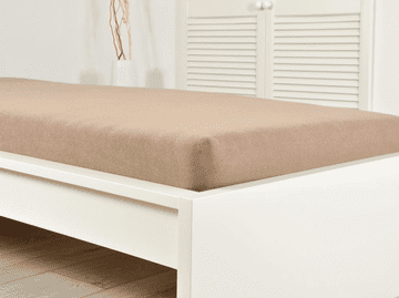 Ljubki dom Frotirasta rjuha za otroško posteljico EXCLUSIVE 70x140 cm svetlo rjava