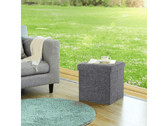 Ljubki dom Tabure s prostorom za shranjevanje LAFINA 38x38 cm, siv