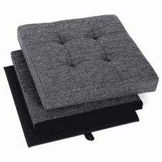 Ljubki dom Tabure s prostorom za shranjevanje LAFINA 38x38 cm, siv