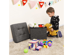 Ljubki dom Tabure s prostorom za shranjevanje LAFINA 38x38 cm, siv