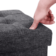 Ljubki dom Tabure s prostorom za shranjevanje LAFINA 38x38 cm, siv