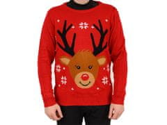 Ljubki dom Božični pulover ženski CHRISTMAS REINDEER rdeč - različne velikosti Velikost: M