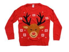 Ljubki dom Božični pulover ženski CHRISTMAS REINDEER rdeč - različne velikosti Velikost: M