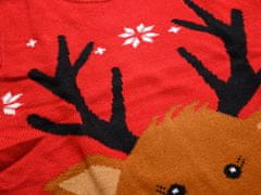 Ljubki dom Božični pulover ženski CHRISTMAS REINDEER rdeč - različne velikosti Velikost: M