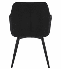 Ljubki dom Vrtljivi jedilni stol JORK360 VELVET, črn