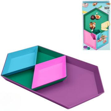 Ljubki dom Set za serviranje tapasov URBAN OASIS 4 kosi barvni