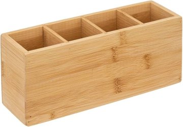 Ljubki dom Bambusov organizator s 4 predelki 4COMP 33x15,6 cm