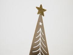 Ljubki dom Božični kovinski svečnik CHRISTMAS TREE 18 cm zlat