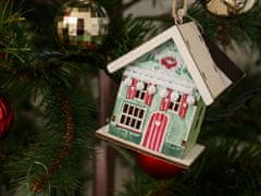 Ljubki dom Viseča božična hišica CHRISTMAS HOUSE lesena, več različic