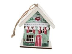 Ljubki dom Viseča božična hišica CHRISTMAS HOUSE lesena, več različic
