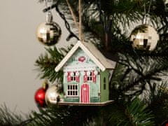 Ljubki dom Viseča božična hišica CHRISTMAS HOUSE lesena, več različic