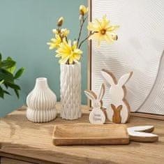 Ljubki dom Dekorativni pladenj iz mangovega lesa BUNNY EARS 36x12 cm
