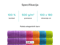 Ljubki dom Brisača Comfort Maxi 100x180 cm črna, 100% bombaž
