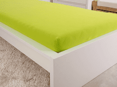 Ljubki dom Jersey rjuha za otroško posteljico EXCLUSIVE 60x120 cm limetasta