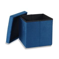 Ljubki dom Moder zložljiv taburet CUBEXO VELVET M