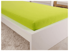 Ljubki dom Jersey rjuha za otroško posteljico EXCLUSIVE 70x140 cm limetno zelena
