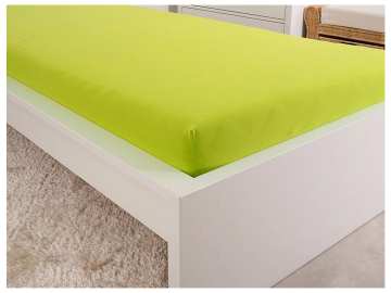 Ljubki dom Jersey rjuha za otroško posteljico EXCLUSIVE 70x140 cm limetno zelena