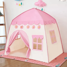 Ljubki dom Otroški šotor z lučkami FAIRY HOUSE roza