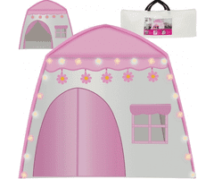 Ljubki dom Otroški šotor z lučkami FAIRY HOUSE roza