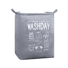 Ljubki dom Košara za perilo s trakom WASHDAY 50x40x50 cm