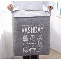 Ljubki dom Košara za perilo s trakom WASHDAY 50x40x50 cm