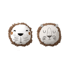 Ljubki dom Okrogla dekorativna blazina LION 40 cm, bela - več različic