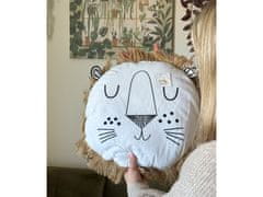 Ljubki dom Okrogla dekorativna blazina LION 40 cm, bela - več različic