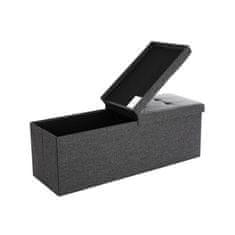Ljubki dom Tabure z dvižnim pokrovom OTTOMAN 110x38 cm, temno siv