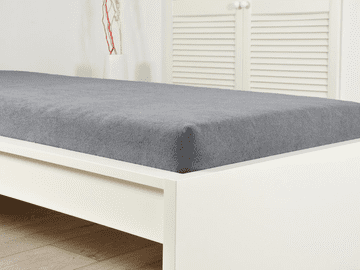 Ljubki dom Frotirno rjuho za otroško posteljico EXCLUSIVE 70x140 cm sivo