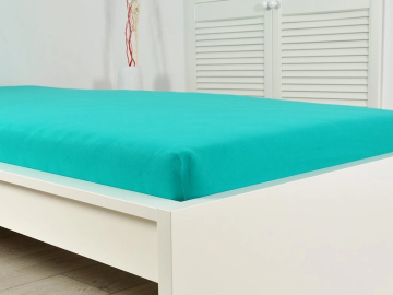 Ljubki dom Jersey rjuha za otroško posteljo EXCLUSIVE 70x140 cm turkizna