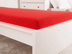 Ljubki dom Jersey rjuha za otroško posteljico EXCLUSIVE 60x120 cm rdeča
