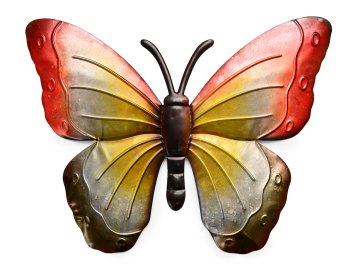 Ljubki dom Stenska kovinska dekoracija metulj BUTTERFLY 40 cm - več barv Barva: Vijolična